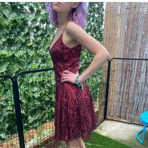 💃 Betsey Johnson Red Sequined Cocktail Dress